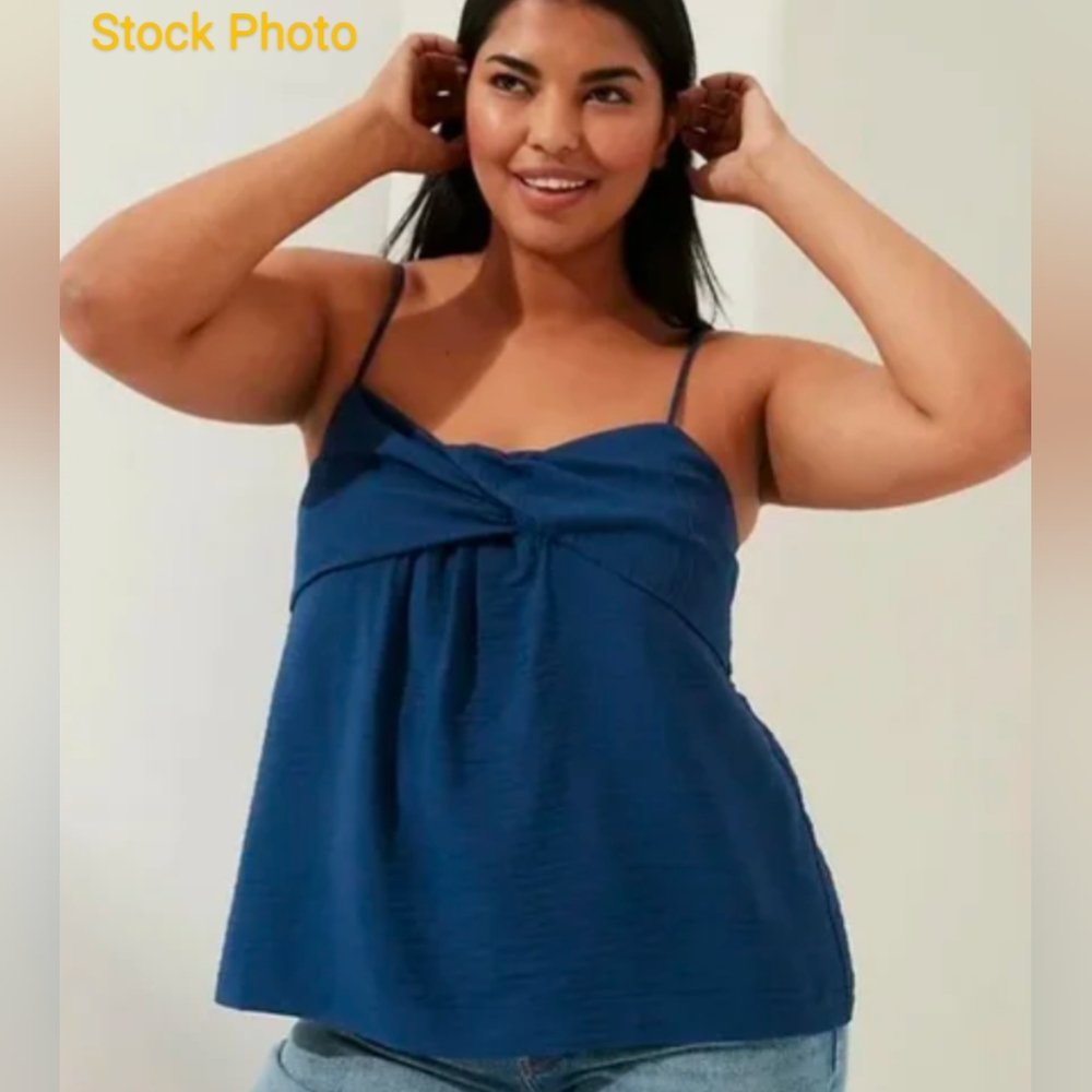 Banana Republic Blue Twisted Sleeveless Top Medium